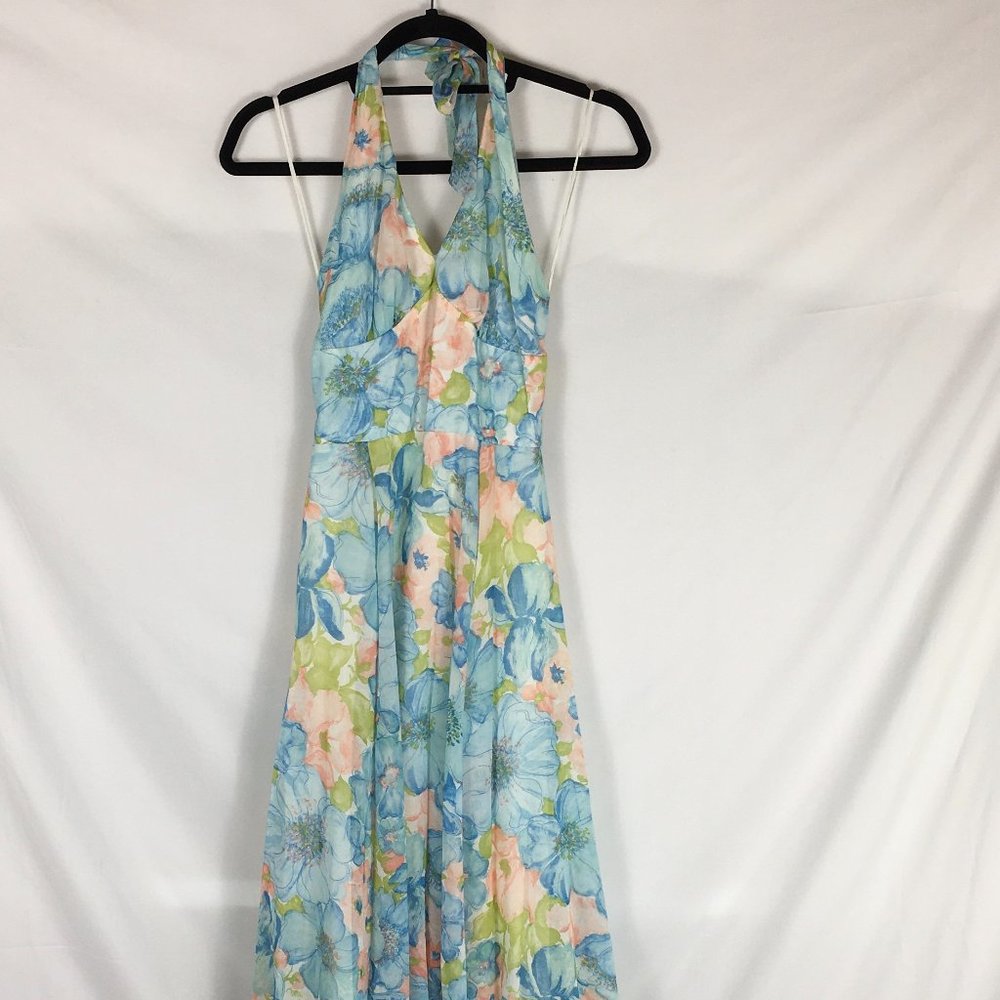 Vintage 1970's Arjon California Halter Dress XS